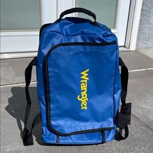 Wrangler Blue Duffel Bag with Black Accents